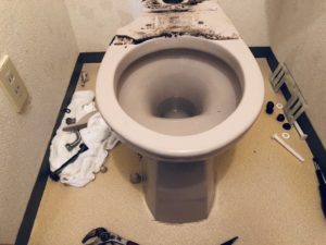 トイレ交換のため分解