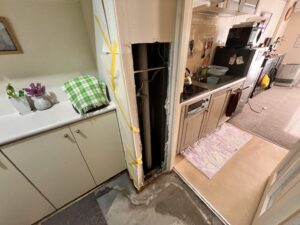 水漏れ箇所の壁