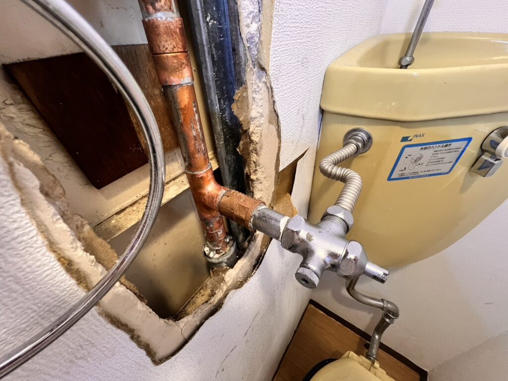 一部交換した給水管