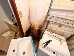 新しい洗面台の設置