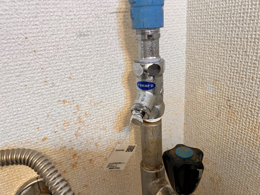 新しく接続した配管